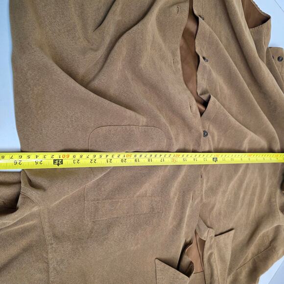 Kaid , Dark Brown Suede Button-Up Shirt, Mens, XL - Picture 6 of 6